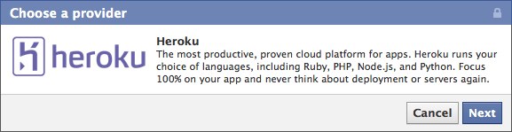 Choose a provider dialog